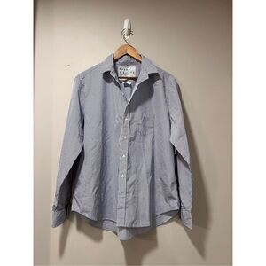 Frank & Eileen Womens Blue White Striped Relaxed Button-Up Shirt Size Large NWOT